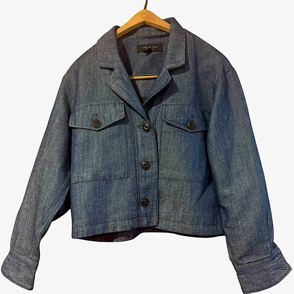 NWT Rag & Bone Dark Denim Jaiden Shirt Jacket size XS